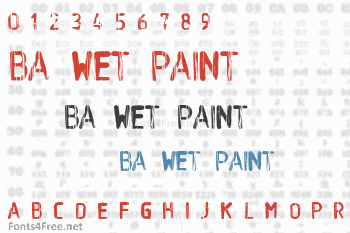 BA Wet Paint Font