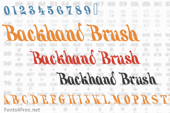 Backhand Brush Font