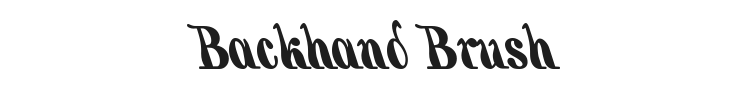 Backhand Brush Font