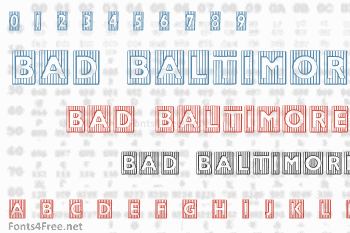 Bad Baltimore Beveled Font