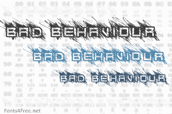 Bad Behaviour Font