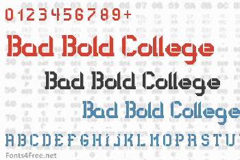 Bad Bold College Font