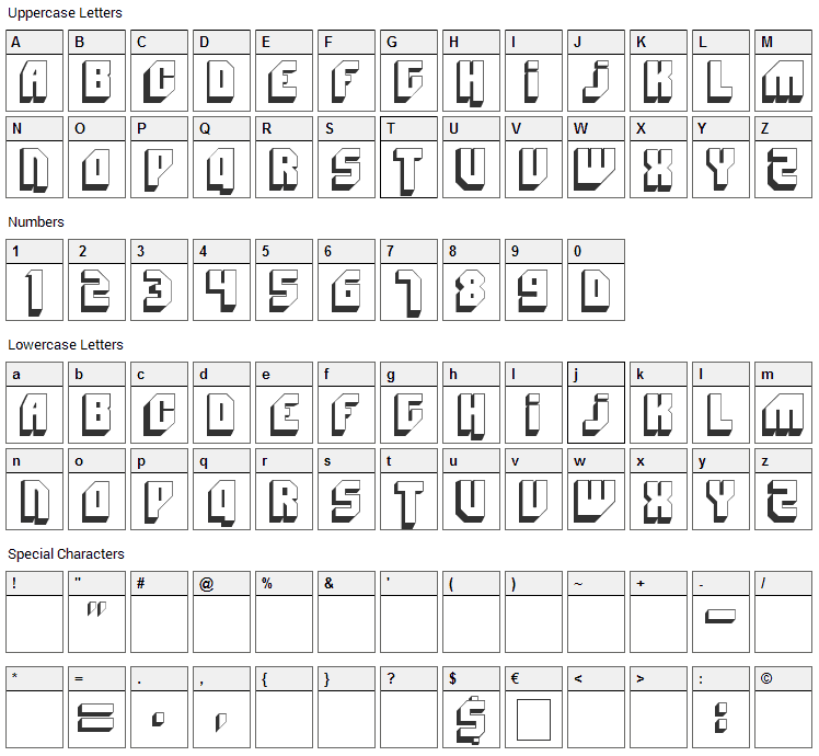 Bad Mofo Font Character Map
