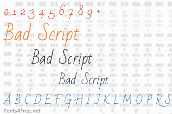 Bad Script Font