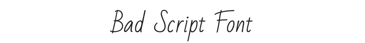 Bad Script Font Preview