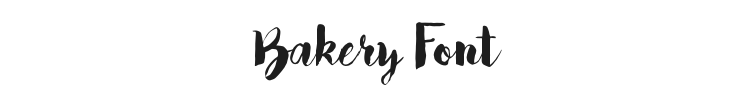 Bakery Font Preview