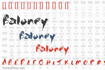 Baloney Font