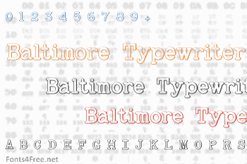 Baltimore Typewriter Beveled Font