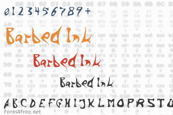 Barbed Ink Font