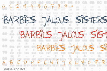 Barbies Jalous Sisters Font