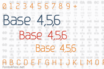 Base 4,5,6 Font