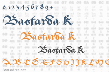 Bastarda K Font