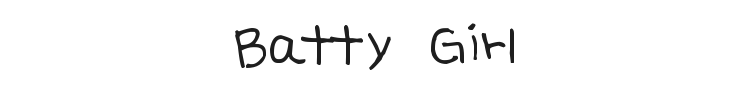 Batty Girl Font Preview
