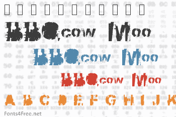 BBQcow Moo Font
