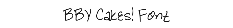 BBY Cakes! Font Preview