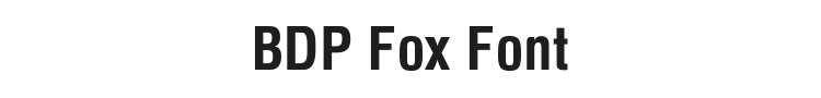 BDP Fox Font Preview