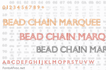 Bead Chain Marquee Font