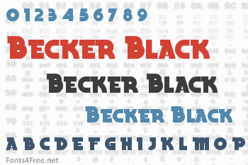 Becker Black Font