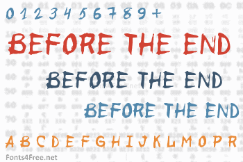 Before the End Font