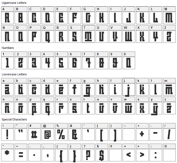 BeijingWigoWhat Font Character Map