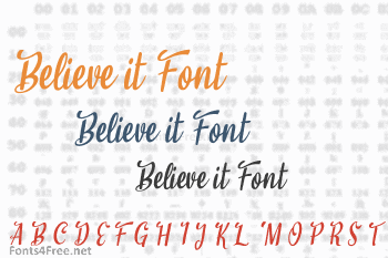 Believe it Font