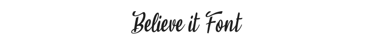 Believe it Font Preview