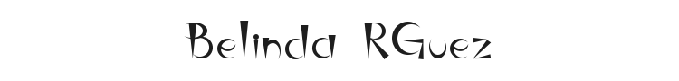 Belinda RGuez Font Preview