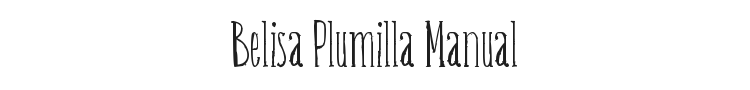 Belisa Plumilla Manual Font