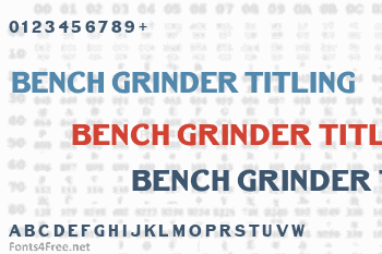 Bench Grinder Titling Font