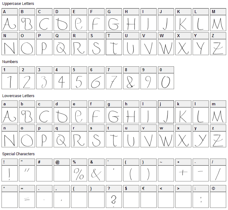 Berger & Berger Caps Font Character Map