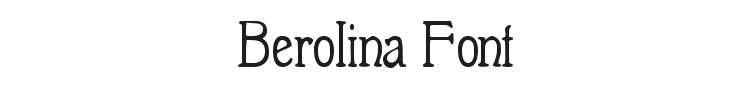 Berolina Font Preview