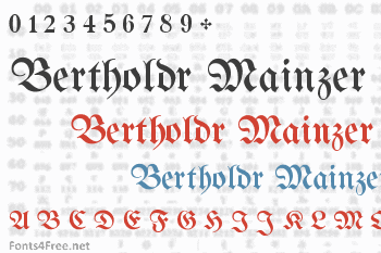 Bertholdr Mainzer Fraktur Font