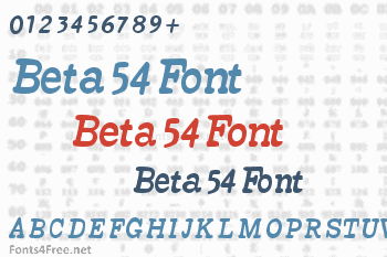 Beta 54 Font