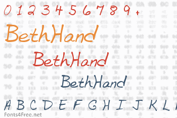 BethHand Font