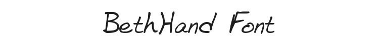 BethHand Font