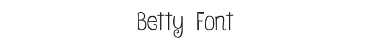 Betty Font Preview