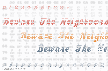 Beware The Neighboors Shadow Font