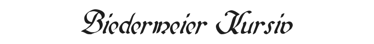 Biedermeier Kursiv Font Preview