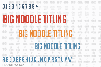Big Noodle Titling Font