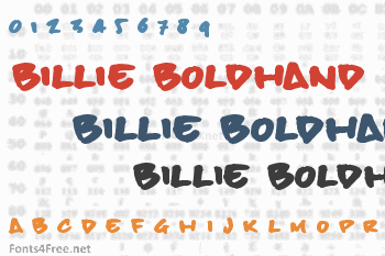 Billie BoldHand Font