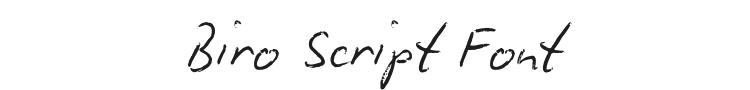 Biro Script Font Preview