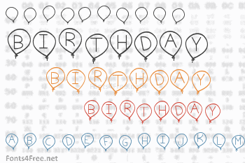 Birthday Balon Font