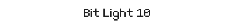Bit Light 10 Font Preview
