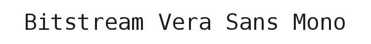 Bitstream Vera Sans Mono Font Preview