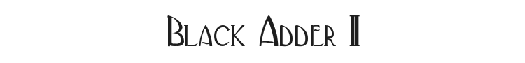 Black Adder II Font Preview