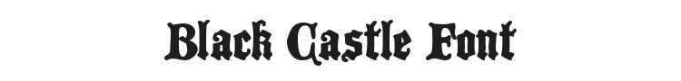 Black Castle Font Preview