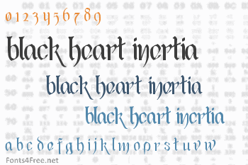 Black Heart Inertia Font