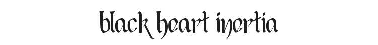 Black Heart Inertia Font Preview
