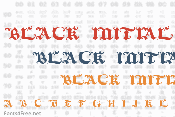 Black Initial Text Font
