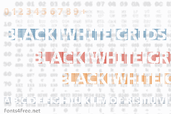 Black White Grids Font